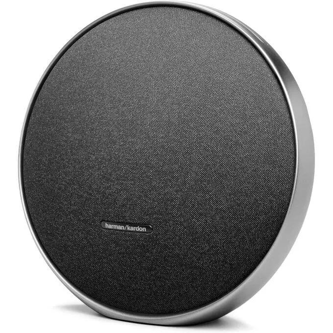 Harman Kardon Onyx Studio 9 Portable Bluetooth Speaker in elegant oval design with rich sound and premium finish.